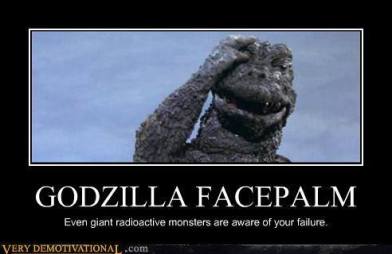 Facepalm Godzilla