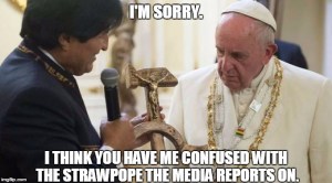 Pope Francis - Commie Crucifix strawpope
