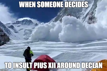 Declan tweets about Pius XII