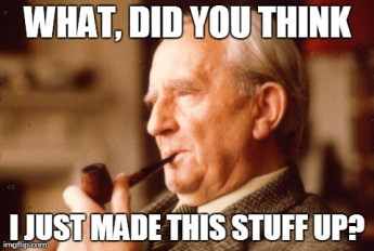 Tolkien making stuff up