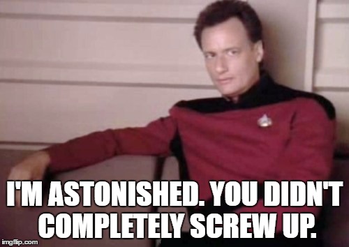 Not a complete screwup