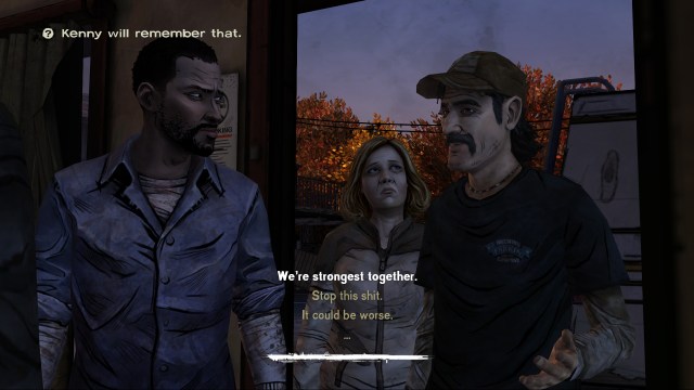 Walking Dead Dialogue Choice