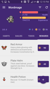 Habitica 4 Rewards