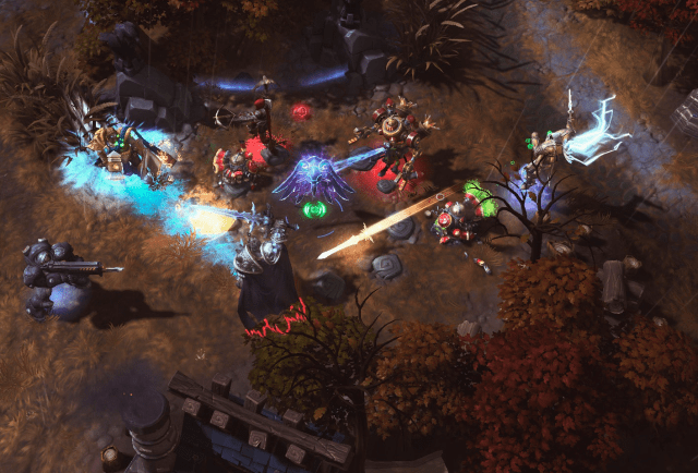 Battle featuring Heroes of the Storm characters