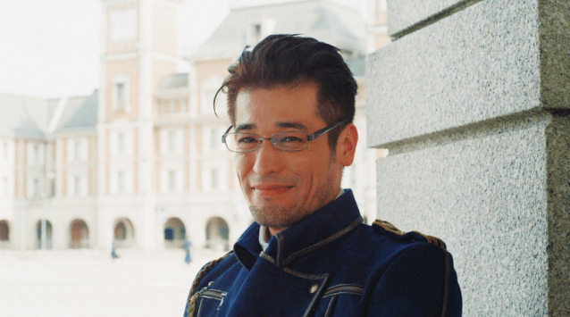 Live action version of Fullmetal Alchemist character Maes Hughes